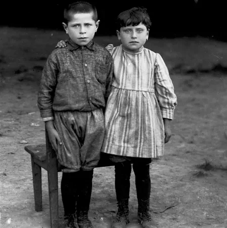 two orphan children